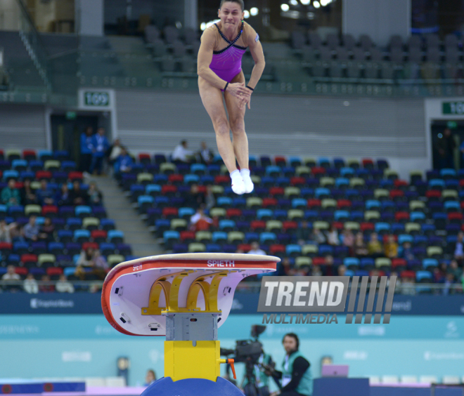 Bakıda idman gimnastikası üzrə Dünya Kubokunda ilk qaliblərin mükafatlandırma mərasimi keçirilib. Azərbaycan, 21 fevral, 2016